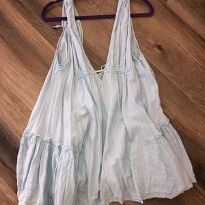 Blue babydoll dress